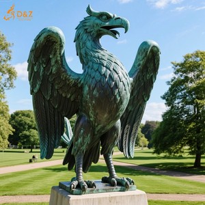 D & Z fonderia Design e fusione enorme parco all'aperto famosa scultura in ottone classico bronzo statua di grifone con ala - Product Image 3