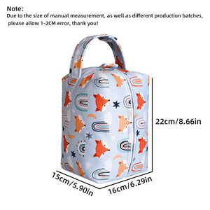 Advanced 2-lagige 1-teilige Stoff Niedliche Polyester Wet Makeup Badet asche Wieder verwendbare Damen binde Windel Windel Stoff Tasche Druck - Product Image 2