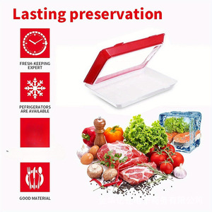 Contenedor Apilable Plano y Delgado de un Solo Nivel, Reutilizable y Adhesivo, para Conservación de Alimentos Frescos, Bandeja de Almacenamiento para Verduras y Frutas - Product Image 2