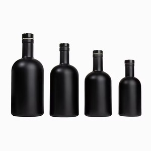 Personnalisé 250ml 375ml 500ml Verre clair Glaçage Ratafee <span class=keywords><strong>Cidre</strong></span> Gin Bouteilles Fond épais Hydromel Eau <span class=keywords><strong>de</strong></span> <span class=keywords><strong>Feu</strong></span> Rhum Bouteille Avec Liège - Product Image 2
