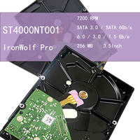 Disque dur interne NAS SATA III 3,5 pouces 4 To ST4000NT001 7200 tr/min 256 Mo pour systèmes de surveillance, fonctionnement 24/7