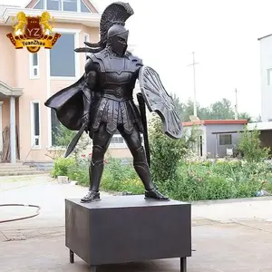 Outdoor Park Decoration Bronze Armour Knight Warrior Statue Metal Brass Life Size Warrior Statues Sculpture For Sale