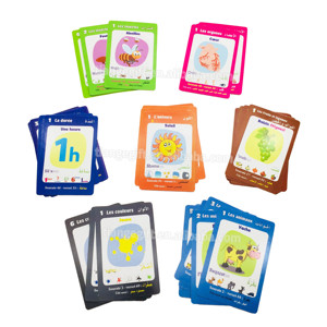 Boîte en papier personnalisable pour <span class=keywords><strong>jeu</strong></span> de cartes familial français <span class=keywords><strong>7</strong></span>, avec logo personnalisé, animaux de dessin animé mignons, écologique, recyclable et brillant - Product Image 6