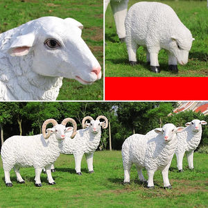 Ornements de groupe familial de <span class=keywords><strong>chèvre</strong></span> <span class=keywords><strong>boer</strong></span> en résine de fibre de verre grandeur nature/simulations à longues oreilles Statue de <span class=keywords><strong>chèvre</strong></span> FRP pour parc - Product Image 3