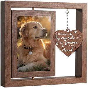 4x6 Pet Memorial Photo Frame - Keepsake <strong>Remembrance</strong> Sympathy <strong>Gift</strong> for Loss of Dog or Cat - No Longer by My Side but Forever in - Product Image 1