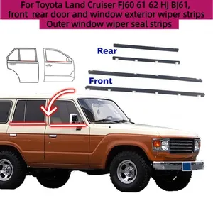 Para Toyota <span class=keywords><strong>Land</strong></span> <span class=keywords><strong>Cruiser</strong></span> Serie FJ60 61 62 <span class=keywords><strong>HJ</strong></span> BJ61, Vidrios de las Puertas Delanteras y Traseras, Tiras de Limpiaparabrisas Laterales Exteriores - Product Image 1
