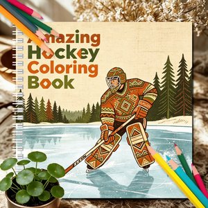 Libro de Colorear de Hockey Personalizado, Cuaderno Espiral Personalizado, <span class=keywords><strong>Libros</strong></span> Impresos Personalizados para Regalos Promocionales y Reventa en Tiendas - Product Image 1
