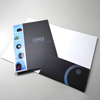 Carpeta de Presentación para Inversionistas con Borde Reforzado, Monograma en Relieve y Cubierta de Película de PE Suave al Tacto