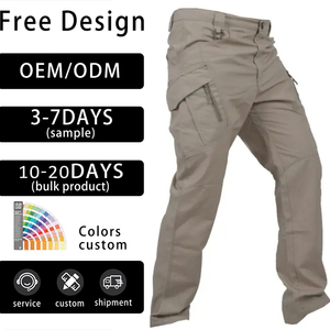 Pantalones Cargo Casuales Personalizados para <span class=keywords><strong>Hombre</strong></span>, Talla Grande, Tácticos, Impermeables, de Entrenamiento, con Múltiples Bolsillos, Resistentes al Viento, Estilo de Frente Plano - Product Image 1