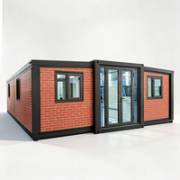 Villa de luxe préfabriquée extensible de 40 pieds en conteneur, bureau personnalisé, structure en acier, design moderne, chambre à coucher, modèle Apple - Vente chaude