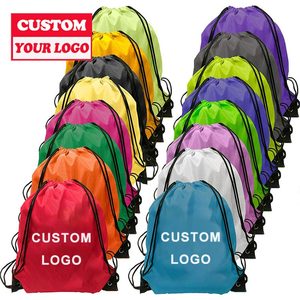 Bolsa de Compras de Poliéster con Cordón y Logotipo Personalizado, Bolsas con Cordón para Deportes, Gimnasio, Mochila, Bolsas de Compras con Logotipos - Product Image 2