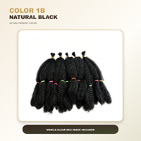 Extensions Synthétiques Afro Kinky en Gros pour Tresses, 11 Pouces, 90g, 20 Brins, Faibles Températures, Fabriquées à la Main et à la Machine, Monobrin