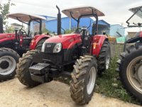 Tracteur agricole à roues 4x4 de 80 CV avec boîte de vitesses à 12 rapports et auvent multifonctionnel pour travaux sur rizières sèches
