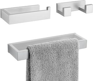 Set di Accessori <span class=keywords><strong>per</strong></span> Bagno in Acciaio Inox SUS304 Spazzolato Nickel <span class=keywords><strong>per</strong></span> Hotel, Include Gancio <span class=keywords><strong>per</strong></span> <span class=keywords><strong>Accappatoio</strong></span> e Porta Carta Igienica da Parete - Product Image 1