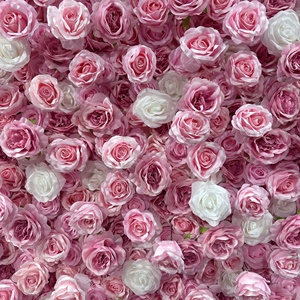 Fabbrica su misura <span class=keywords><strong>rosa</strong></span> artificiale della parete del fiore della festa nuziale di seta artificiale del fiore sullo sfondo della parete per la decorazione di nozze - Product Image 3
