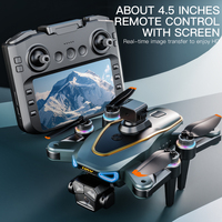Drone P30 sans balais avec télécommande à écran de 4,5 pouces, caméra HD avec évitement d'obstacles, quadricoptère RC pliable pour photographie aérienne