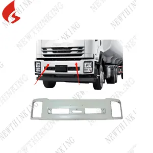 Replacement product white metal iron bumper length 240cm with black light frame for isuzu deca 360 can be chrome