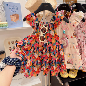 Abbigliamento Estivo per Ragazze, Vestiti Casual con Fiori per Bambine <span class=keywords><strong>da</strong></span> 1 a 12 Anni, Abito <span class=keywords><strong>Principessa</strong></span> Senza Maniche, <span class=keywords><strong>Vestito</strong></span> Floreale per Bambina - Product Image 3
