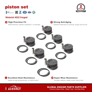 RACEORLY A2560301100 A2560300400 4032 Jeu de segments de piston forgés STD pour <span class=keywords><strong>Mercedes</strong></span> M256.930 3.0T AMG GT50 S450 W222 - Product Image 2