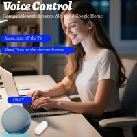Télécommande IR intelligente à commande vocale Zigbee 3.0, compatible Android, application Tuya, Alexa/Google Home, alimentée par piles, rotative, en plastique, directement de l'usine