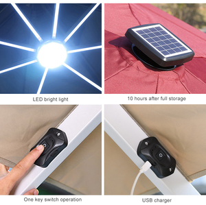 Sombrilla para exteriores de alta calidad, techo de tela de 10 pies cuadrados, 3*<span class=keywords><strong>3m</strong></span>, sombrilla de <span class=keywords><strong>Patio</strong></span> en voladizo compensada, luz led - Product Image 4