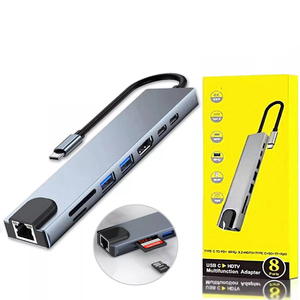 Ethernet Powered USB Hub SD TF Docking Station PD nhanh đầu đọc thẻ OTG máy in máy tính xách tay Hub USB cho MacBook HD mạng - Product Image 4