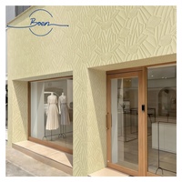 Revêtement mural en pierre artificielle souple et pliable, couleur unie durable, texture de feuille de bananier pour revêtement mural intérieur et extérieur