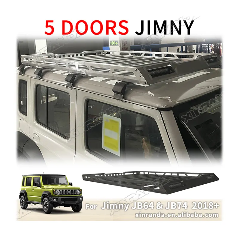 Jimny 5 porte portabagagli portabagagli portabagagli con luce Led per Maruti Suzuki Jimny 2023 2024 lega di alluminio