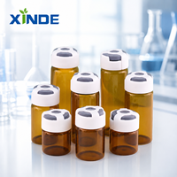 Tube à médicaments en PVC XINDE 20 mm avec bouchon souple sérigraphié, compte-gouttes transparent en plastique pour laboratoire