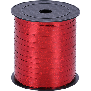 Ruban rouge à paillettes 450M pour décorations de fête - Product Image 1