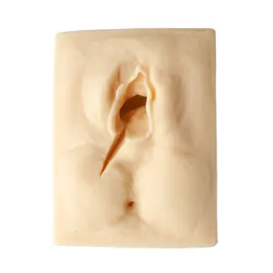 Weibliche simulierte Vulva Inzision 3-Set Wunde Weiche Vaginal manschette Chirurgie Episiotomie & Perineal Naht Trainings modell