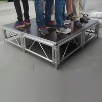 Fabricant de structures en aluminium, scène portable antidérapante à montage simple par insertion de colonnes, pour concerts et mariages