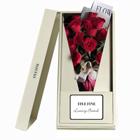 Boîtes à fleurs rigides longues et grandes personnalisables de luxe avec gaufrage, laminage mat et revêtement UV