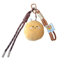 Porte-clés mignon en peluche 3D en forme de pain, écologique, doux et durable, avec mousqueton, petit pendentif pour sac d'école de filles ou couple