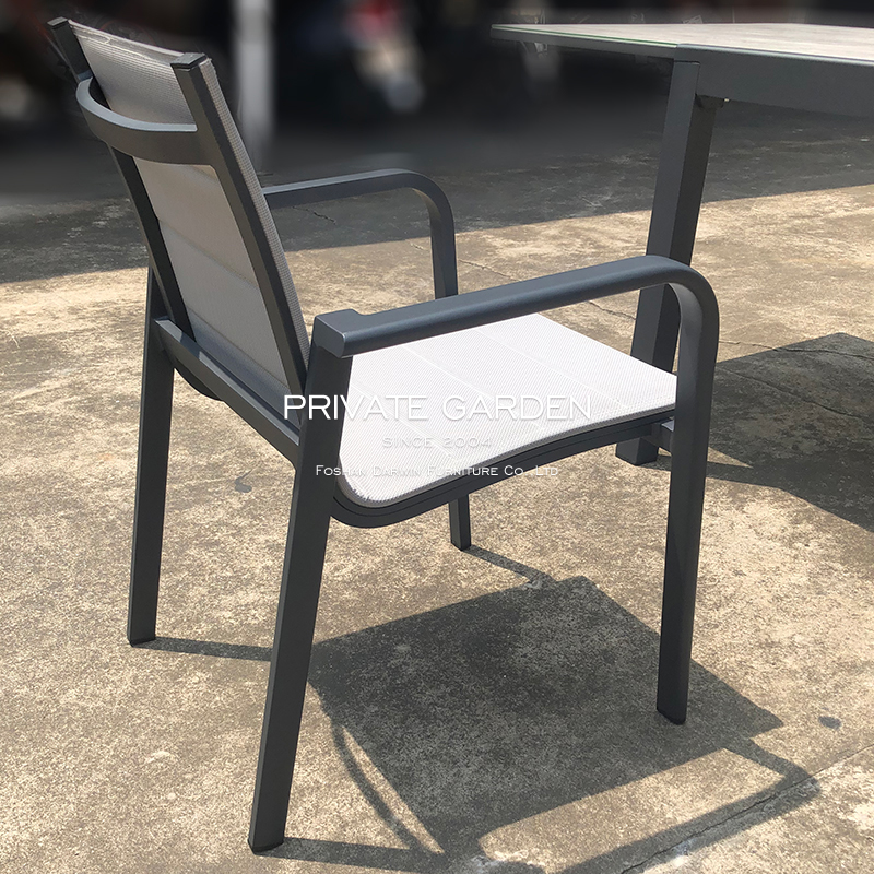 Расширяемый алюминиевый современный роскошный садовый стол, уличный расширяющийся стол и стулья