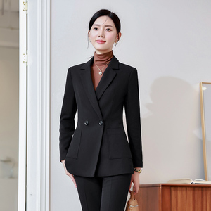 봄 가을 고급 전문 여성 세트 비즈니스 면접 영업 관리자 작업복 블레이저 공식 사무복 - Product Image 3