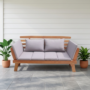 Contemporary Modern Acacia Wood Durable Garden Chair Powder Coated Aluminum Frame Outdoor Farmhouse Outdoor Garden Use Handmade - Product Image 2