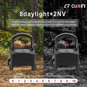 Cuinfi 1x24 Accessoires de chasse <span class=keywords><strong>Noir</strong></span> mat Anodisé dur Multi-réticules 1500G Résistant aux chocs 10 niveaux de luminosité <span class=keywords><strong>Point</strong></span> rouge - Product Image 5