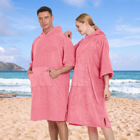 Poncho jetable en microfibre écologique à séchage rapide, style moderne, tapis de plage et de surf, couleur unie
