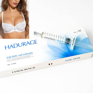 Gel d'<span class=keywords><strong>acide</strong></span> <span class=keywords><strong>hyaluronique</strong></span> injectable réticulé Hydurage à effet optimal 24mg 10ml – Remplisseur dermique anti-âge et anti-rides pour corps et seins - Product Image 1