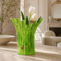 Vase en cristal fait main en forme de cheval, style Art déco, support floral, décoration de table, centre de table de mariage, décoration intérieure