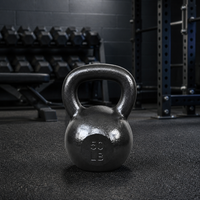 Kettlebell en fonte massif à poids fixe, revêtement poudré, 50 lb, pour entraînement de force professionnel, bras, jambes, abdominaux, gym, fitness