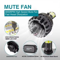 Lampu Depan Motor LED MOTOLED H4 Hs1 H6 Ba20d P15d AC DC 8-80V