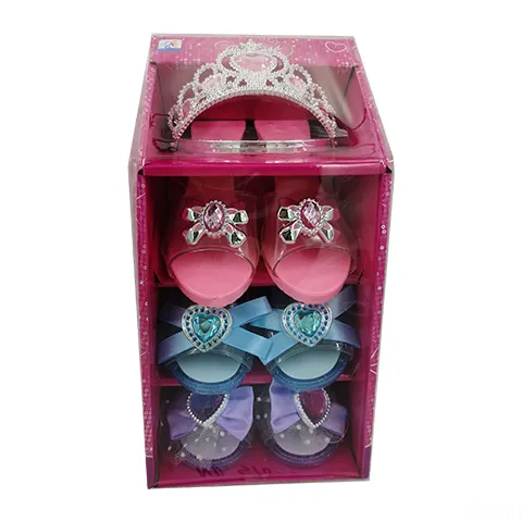 Child Girl Pretend Toys Play House Dressing Jewelry Beauty Cosmetic Accessories Make Up Set Princess Crown Shoe Set Toys For Kid
