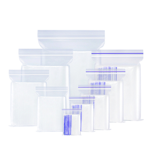 Aiudo nhà máy trực tiếp nhà sản xuất không thấm nước rõ ràng minh bạch PE <span class=keywords><strong>Zip</strong></span> khóa Túi Tất cả các kích thước duy nhất xương sườn Dây Kéo Túi PE dây kéo túi - Product Image 2