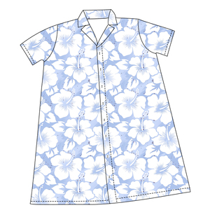 Ventes en gros de robes d'été pour <span class=keywords><strong>maman</strong></span> <span class=keywords><strong>et</strong></span> <span class=keywords><strong>moi</strong></span>, manches courtes, longueur genoux, imprimé floral hawaïen personnalisé, robes pour filles <span class=keywords><strong>et</strong></span> femmes - Product Image 2