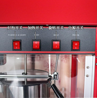 Machine à popcorn électrique commerciale avec deux pots, machine à popcorn au caramel automatique