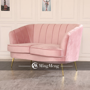 Juego de sofás de terciopelo para sala de estar, <span class=keywords><strong>Muebles</strong></span> modulares de tela de Metal para Restaurantes, modernos y de diseño - Product Image 1