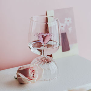 卸売モダン高級ブルゴーニュ無地赤ワイングラスゴブレットパーソナライズロゴバレンタインハートウイングカクテルグラス - Product Image 4