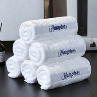 Ensemble de serviettes d'hôtel personnalisées, fabricant en gros, logo personnalisé, serviettes de bain de spa en gros, serviettes en coton pur, blanches, absorbantes